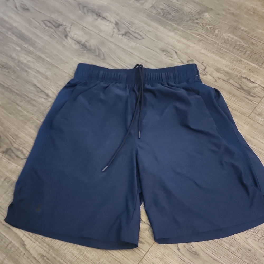 Under Armour Blue Athletic Shorts Lightweight Elastic Waist